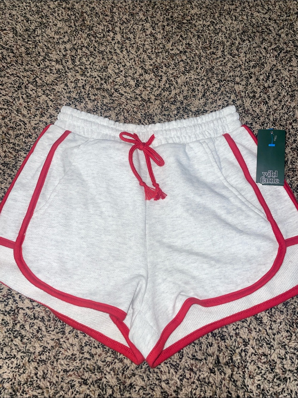 Wild Fable Collegiate Gray Shorts with Red Trim - Women's Lounge Shorts NWT